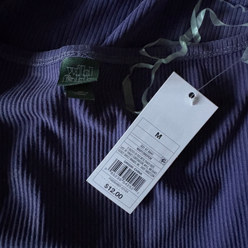 Target Deep Purple Ribbed Top - Picture 3 of 3